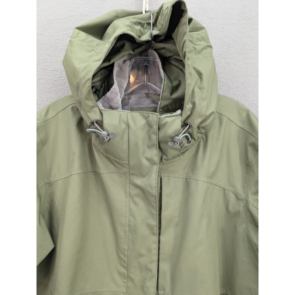 Cabela's Ski Windbreaker Fleece Jacket Men's Sz XL Green Hooded Raincoat Outdoor - Picture 11 of 16